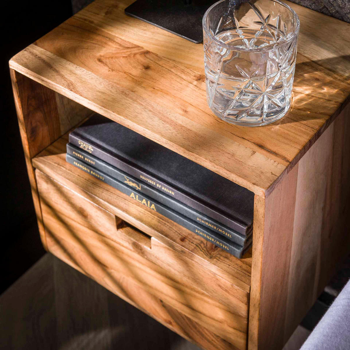 NACHTTISCH Flach Braun 25/30/ 30 cm 2er-Set - Braun, Holz (30/30/25cm) - Hoyz Collection