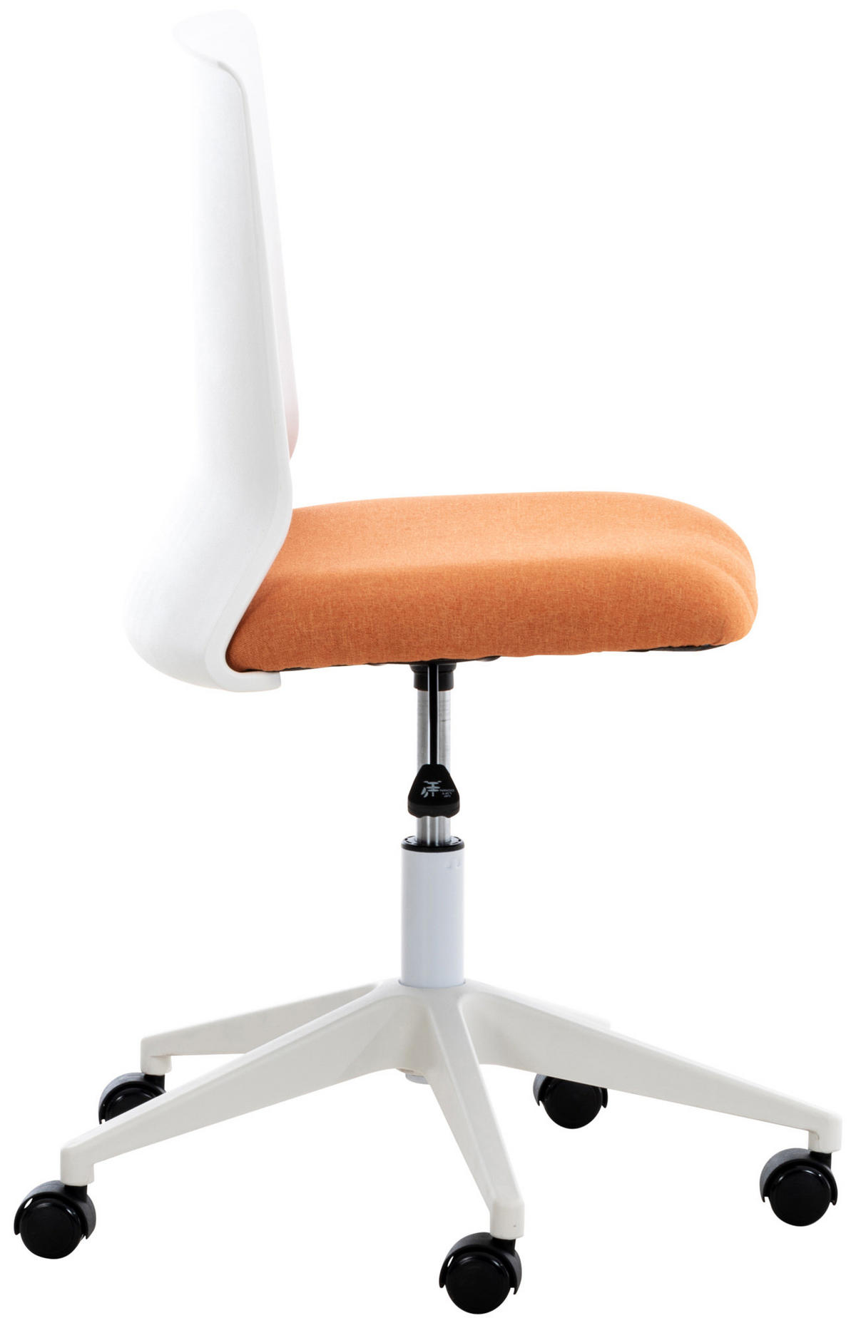 DREHSTUHL Stoff orange - Weiß/Orange, Kunststoff/Textil (61/92/61cm) - CLP