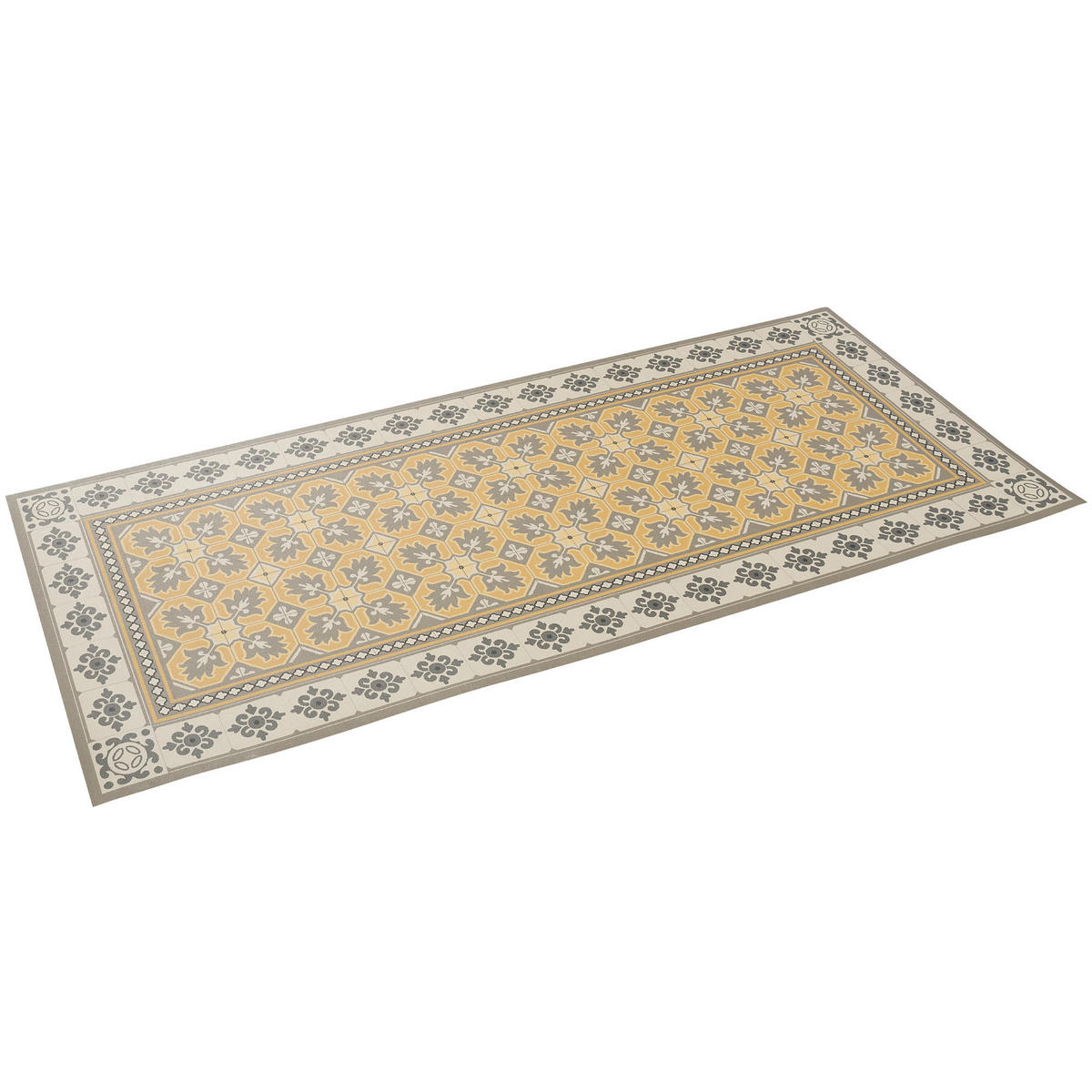 VINYL TEPPICH KÜCHENLÄUFER EVORA FLIESENOPTIK - Sandfarben, Textil (49/140cm) - Pergamon