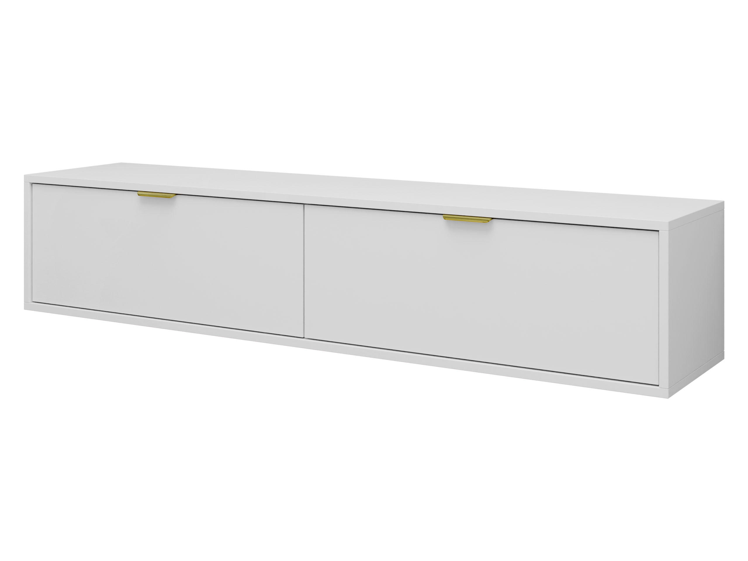 TV-LOWBOARD Senna 175 - Goldfarben/Weiß, Holzwerkstoff/Metall (175/35/33cm) - MIRJAN24