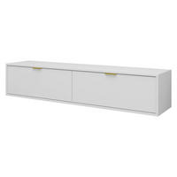 TV-LOWBOARD Senna 175 - Goldfarben/Weiß, Holzwerkstoff/Metall (175/35/33cm) - MIRJAN24