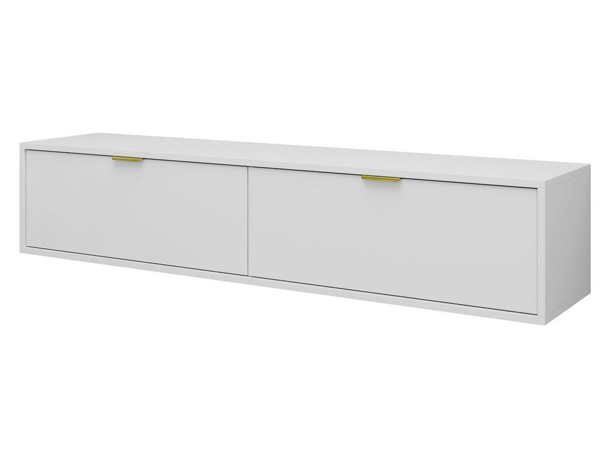 TV-LOWBOARD Senna 175 - Goldfarben/Weiß, Holzwerkstoff/Metall (175/35/33cm) - MIRJAN24