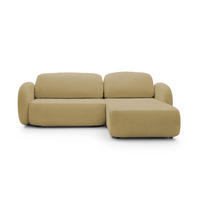 ECKSOFA OLIO L-Form Schlaffunktion mit Bettkasten, lose Rückenkissen, freistehend, RECHTS 248x174 cm Olive green - Olivgrün, Holz/Textil (248/174cm) - DomoHome