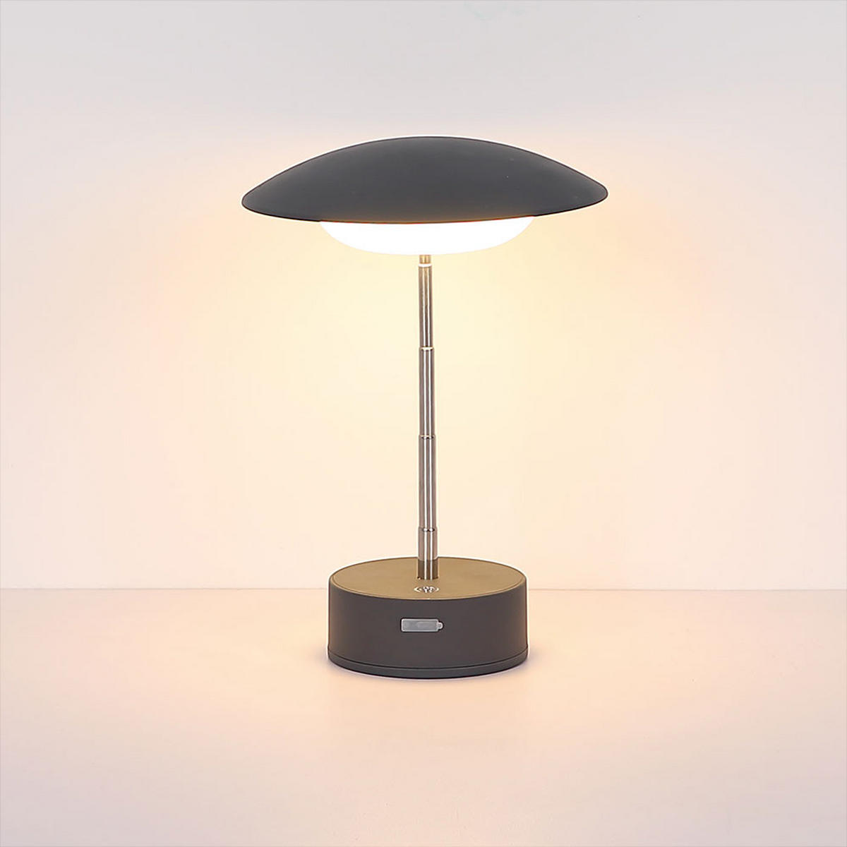 LED TISCHLEUCHTE TOMO Anthrazit - Anthrazit, Metall (15/19/26cm) - Globo Lighting