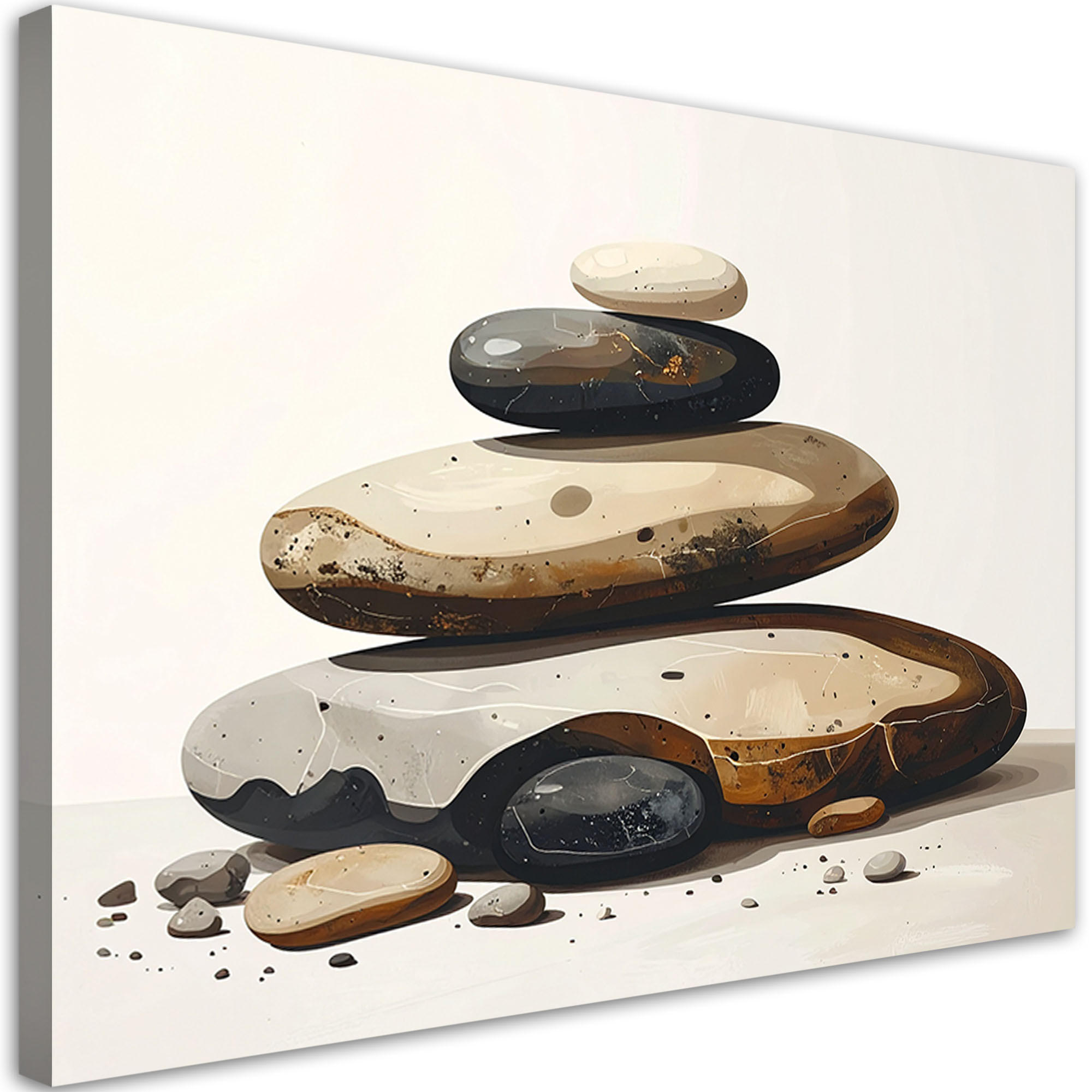 Feeby Leinwandbilder, Grau 60x40 cm