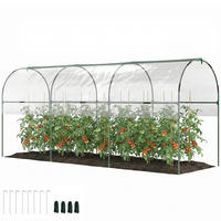 GEWÄCHSHAUS DE-05787 Winterfest mit Bogendach & Erdankern Transparent - Transparent, Kunststoff/Metall (120/170/400cm) - ComfortXL