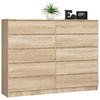 KOMMODE Sonoma Eiche 160x40x121 cm - Sonoma Eiche, Holzwerkstoff (160/121/40cm) - Akord