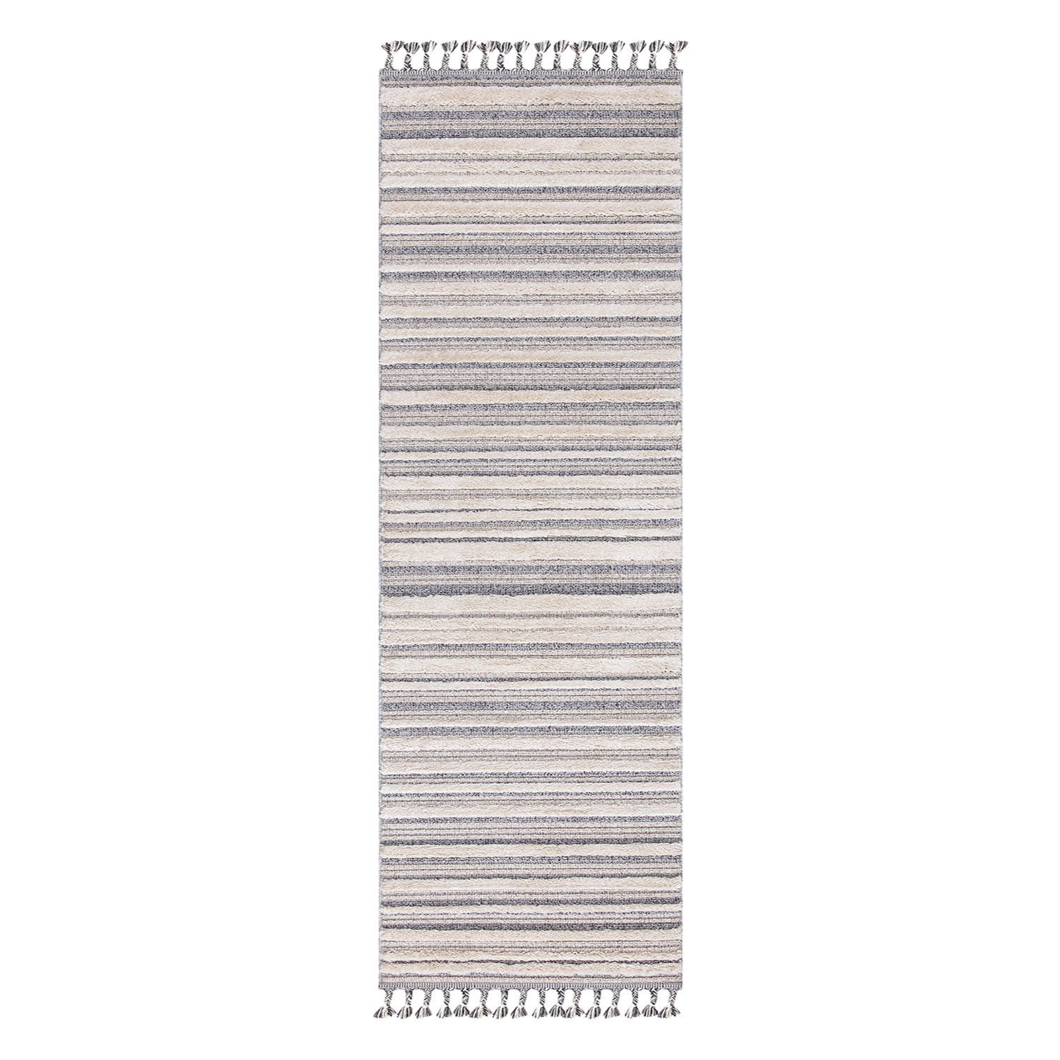 KURZFLOR-TEPPICH Valencia 807 Graublau/ Creme 80x300 cm - Blau/Creme, Textil (80/300cm) - carpet city