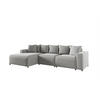 ECKSOFA Megan In Salvador - Hellgrau, Holzwerkstoff/Textil (331/165cm) - Fun Möbel