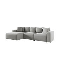 ECKSOFA Megan In Salvador - Hellgrau, Holzwerkstoff/Textil (331/165cm) - Fun Möbel