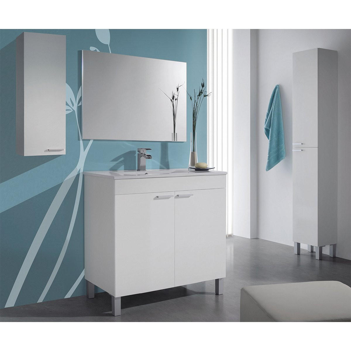 HÄNGESCHRANK mit 1 Tür H74 cm - Weiß, Holzwerkstoff (26/74/30cm) - Calicosy