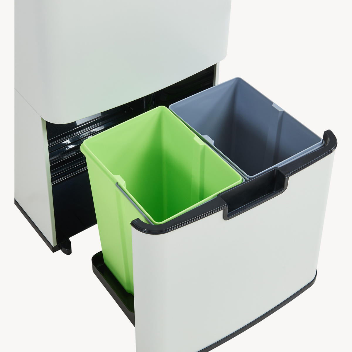 SENZOROVÝ KOŠ Venna - béžová, kov/plast (31.5/74.5/42cm) - [en.casa]