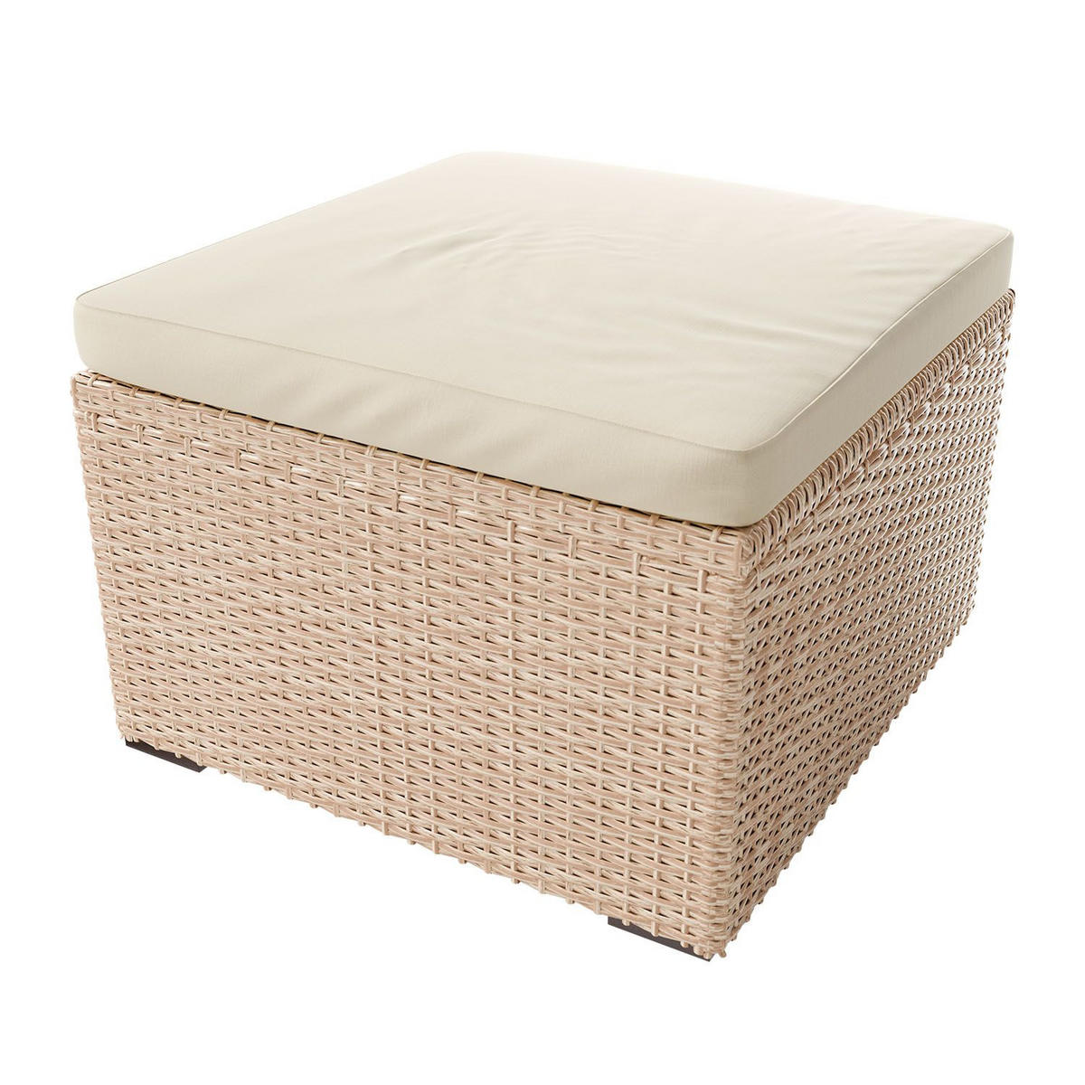 LOUNGEGARNITUR Punta Cana inkl. Abdeckung 3-tlg. - Creme, Kunststoff/Metall - Juskys