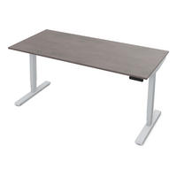 SCHREIBTISCH Elektrisch höhenverstellbarer Schreibtisch Y-Line Sichtbeton Anthrazit Weißaluminium 180/80/62-127cm - Schieferfarben/Weiß Hochglanz, Holzwerkstoff/Metall (80/180/127cm) - ASSMANN