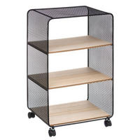 REGAL auf Rollen South Bay Schwarz 43/28/73 cm - Schwarz, Metall (28/73/43cm) - Atmosphera Createur d´interieur