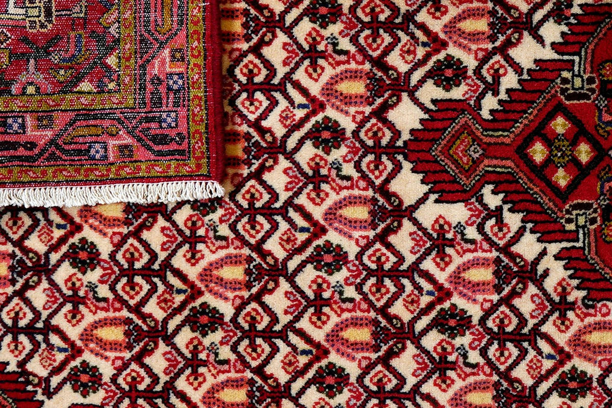 LÄUFER Orient handgeknüpft Assadabad Beige, Rot 189/81 cm Schurwolle - Beige/Rot, Textil (81/189cm) - Looma
