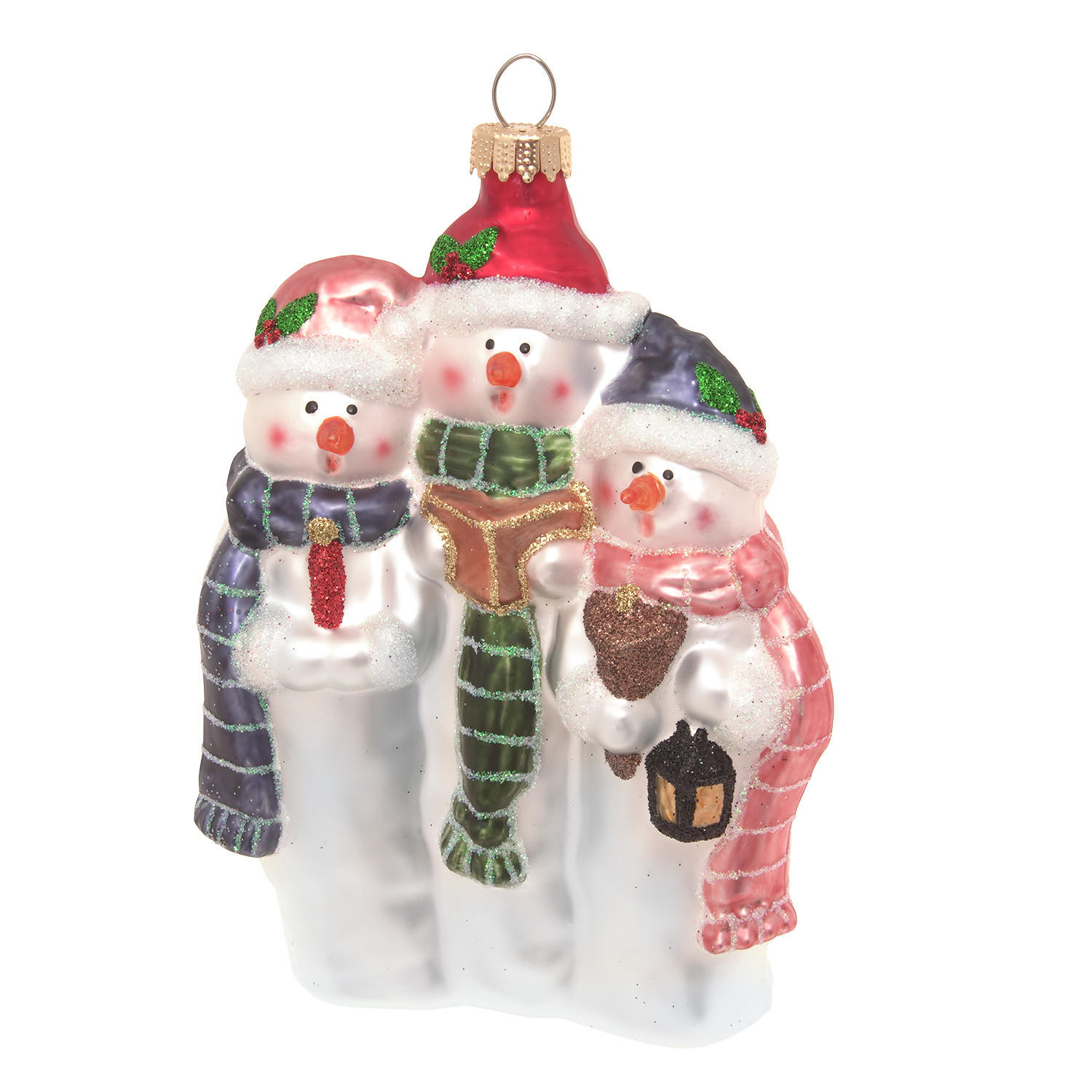 Krebs Glas Lauscha Christbaumschmuck Weiß 9x15x4 cm