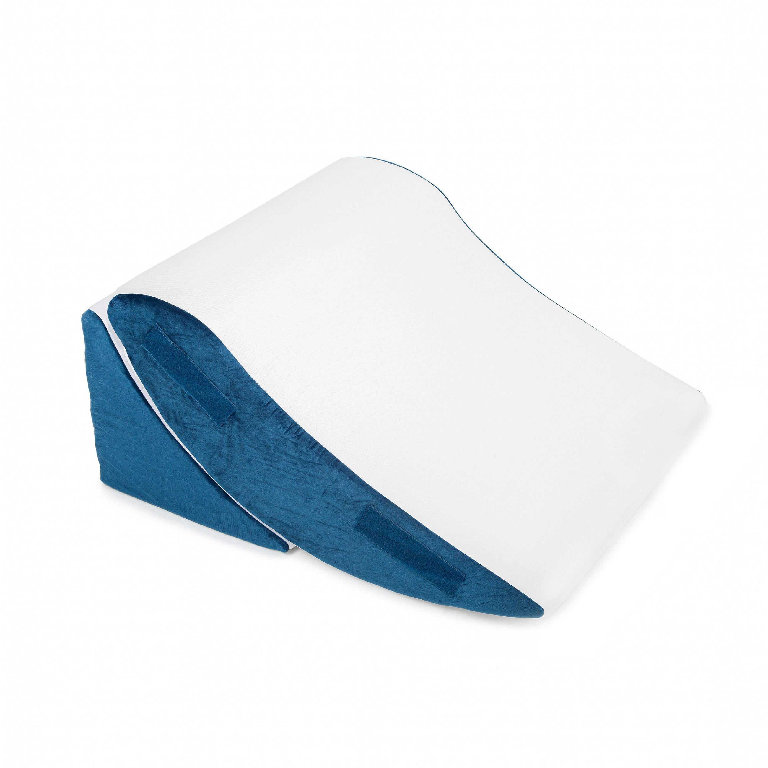ORTHOPÄDISCHES KEILKISSEN 4in1 - Weiß/Dunkelblau, Textil (61/43cm) - KomfortKissen