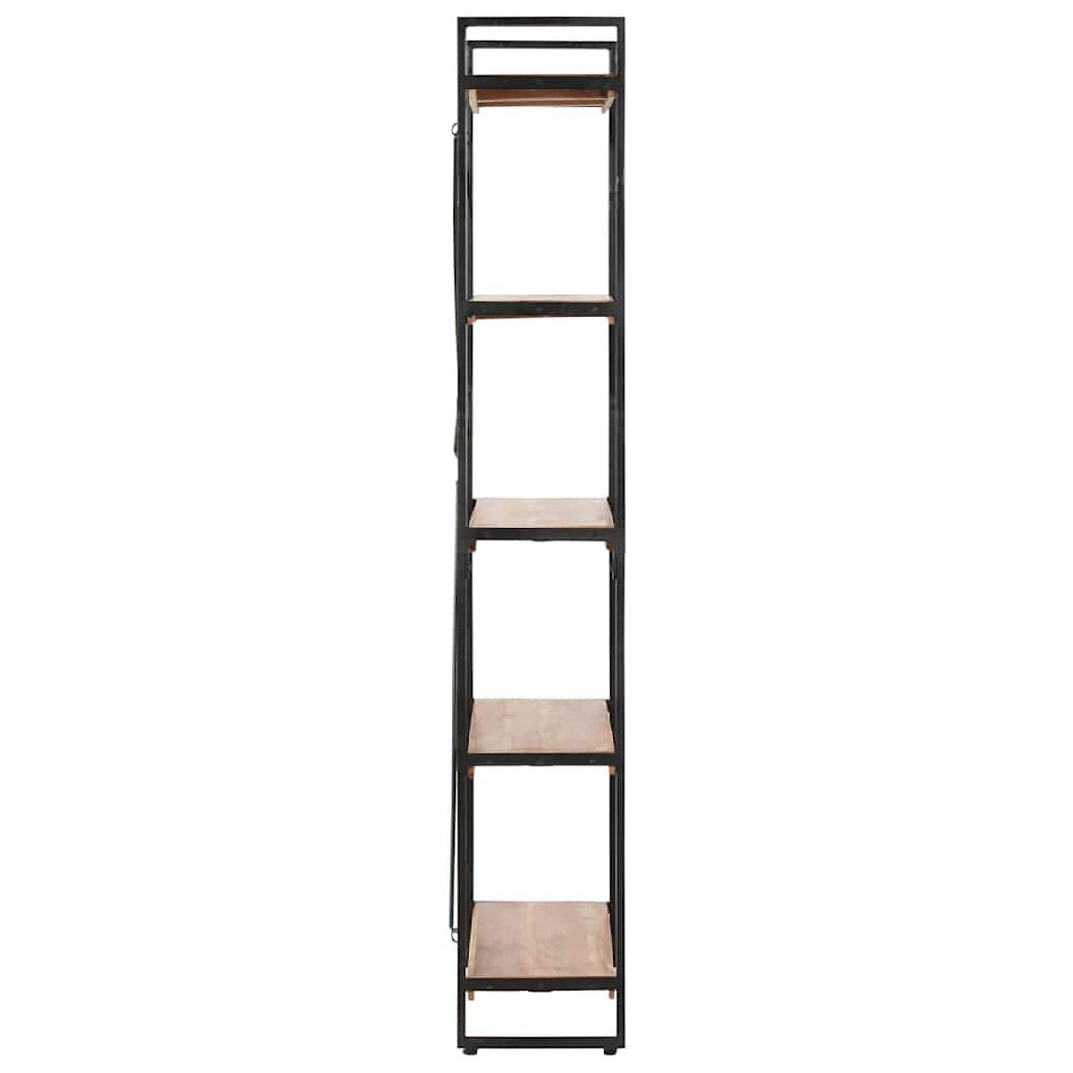 BÜCHERREGAL 5 Fächer 60/30/180 Cm Akazie Massivholz - Braun, Holz (30/180/60cm) - vidaXL