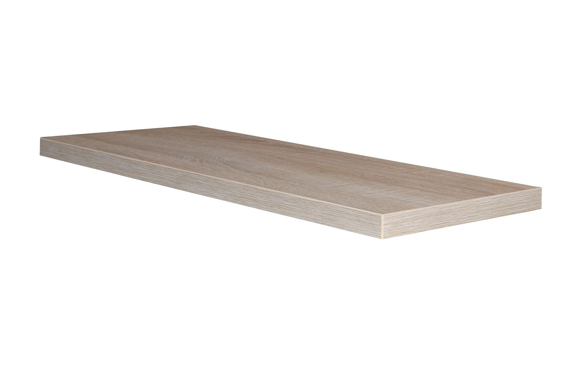 WANDBOARD Elif 90x24x4 aus Holzwerkstoff in der Farbe eiche sägerau - Graubraun, Kunststoff (90/4/24cm) - 58aufmkessel