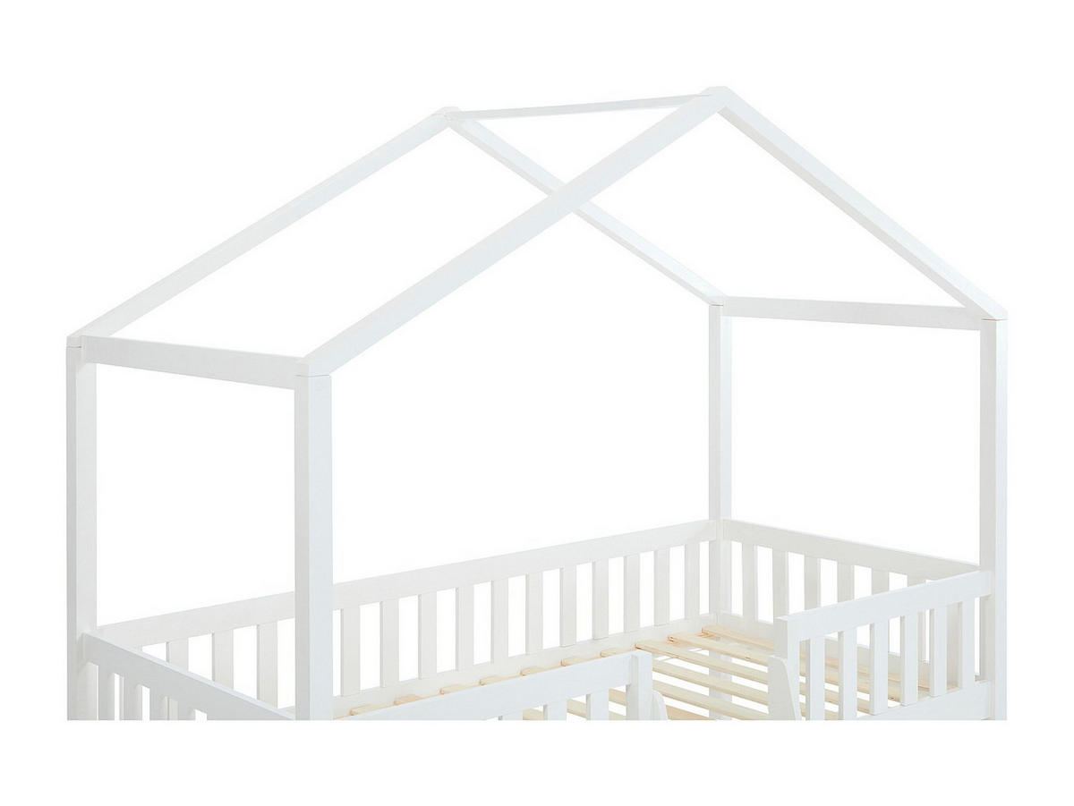 HAUSBETT - 1 Person - holz - weiß Naleny - Weiß, Holz (90/190cm) - Vente-Unique