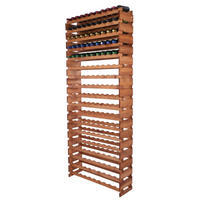 WEINREGAL VINOTECA FLEX PRO HxBxT 247x103x28cm 180 Flaschen auf 18 Ebenen Braun geölt - Braun, Holz (103/247/28cm) - PROREGAL