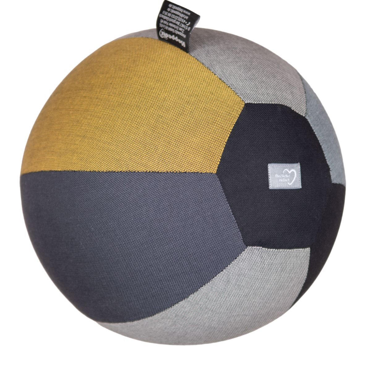 KINDERBALL Luftballon-Hülle - Currygelb/Dunkelgrau, Textil (25/25/25cm) - Hoppediz