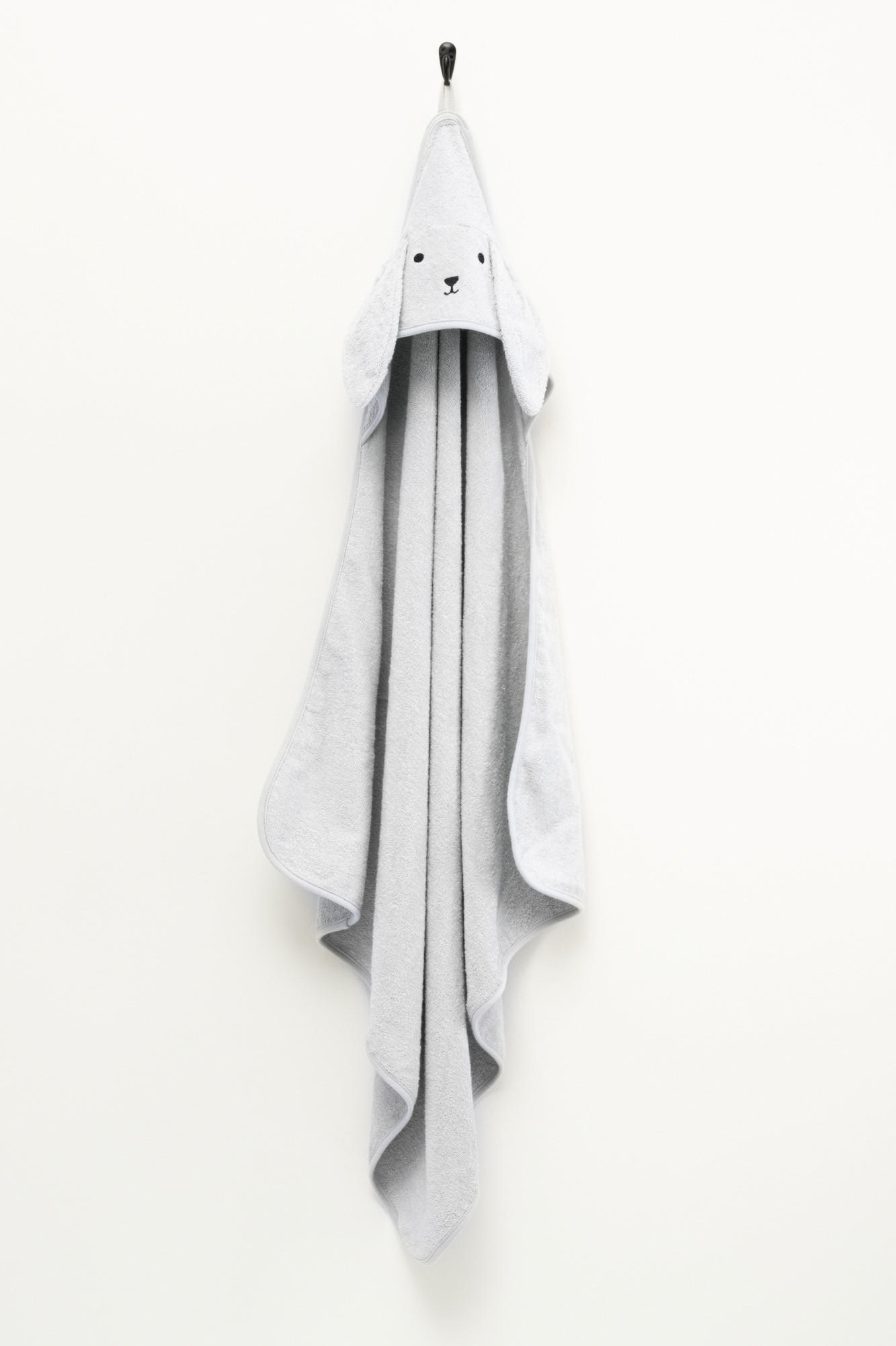 KAPUZENHANDTUCH Bunny 80/80 cm - Grau, Naturmaterialien (80/80cm)