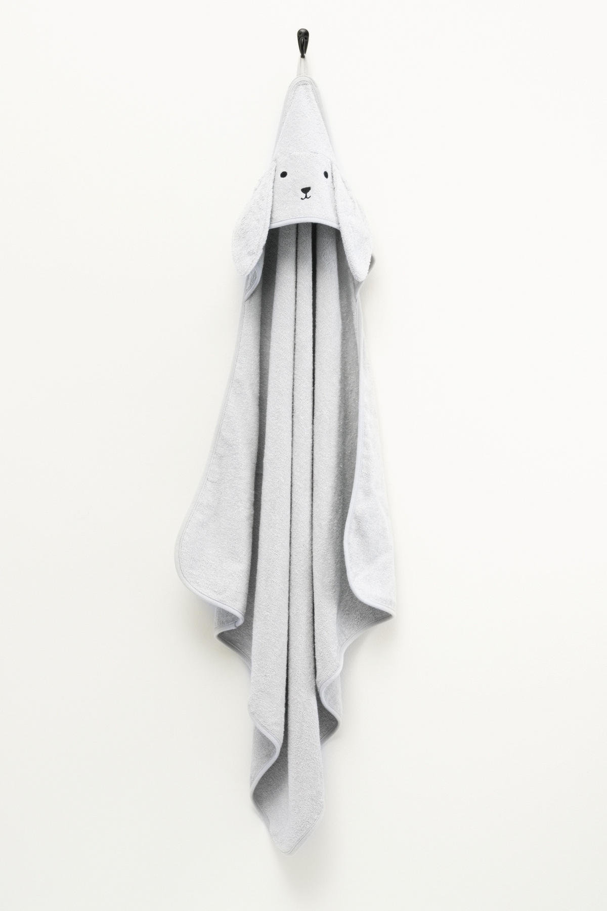 KAPUZENHANDTUCH Bunny 80/80 cm - Grau, Naturmaterialien (80/80cm)