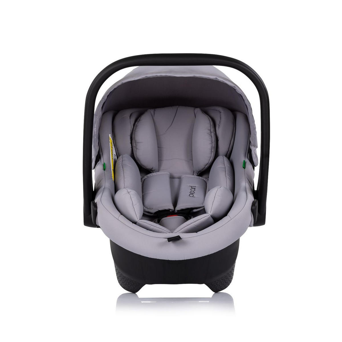 BABYSCHALE Pearl 40-85 cm grau i-Size, Sonnendach, 3-Punkt-Gurt, verstellbare Kopfstütze, Tragegriff - Grau, Kunststoff (43/56/60cm) - Chipolino