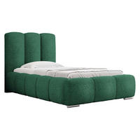 POLSTERBETT Wizko Boucle 90 - Chromfarben/Grün, Holz/Metall (90/200cm) - MIRJAN24