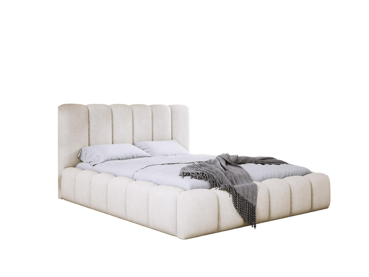 POLSTERBETT VELORA 180x200 ECRU - Ecru, Textil (180/200cm) - Luxkor24