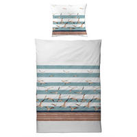 INTERLOCK-JERSEY-BETTWÄSCHE 135x200 Maritim Möwen Bettbezug Baumwolle - Made in Germany - Weiß, Textil (135/200cm) - Carpe Sonno