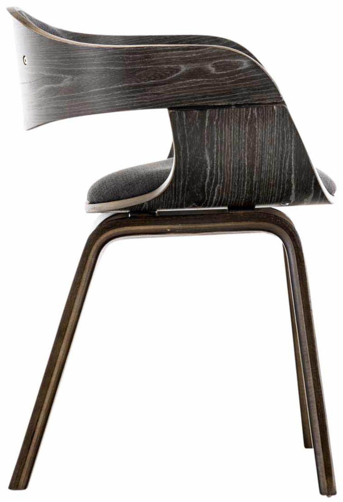 ARMLEHNENSTUHL 2er Set Stoff Grau/Dunkelgrau - Dunkelgrau/Grau, Holz/Textil (49/73/46cm) - CLP