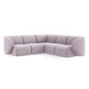 ECKSOFA Samt Stoff Violett - Flieder/Schwarz, Holzwerkstoff/Kunststoff (251/251cm) - Makamii