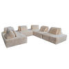 MODULSOFA WIOLO SOFT 6 MODULE 6 KISSEN Cremeweiß Cord - Creme/Schwarz, Kunststoff/Textil (333/84/333cm) - KAWOLA