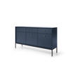 KOMODA Melody III 154 Dunkelblau + Schwarz - Schwarz/Dunkelblau, Holzwerkstoff (154/83/39cm) - Möblo