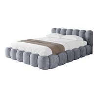 POLSTERBETT mit Bettkasten und Lattenrost, Boxbett ohne Matratze - SENA-v1 120x200 Grau - Grau, Holzwerkstoff/Textil (120/200cm) - ALTDECOR