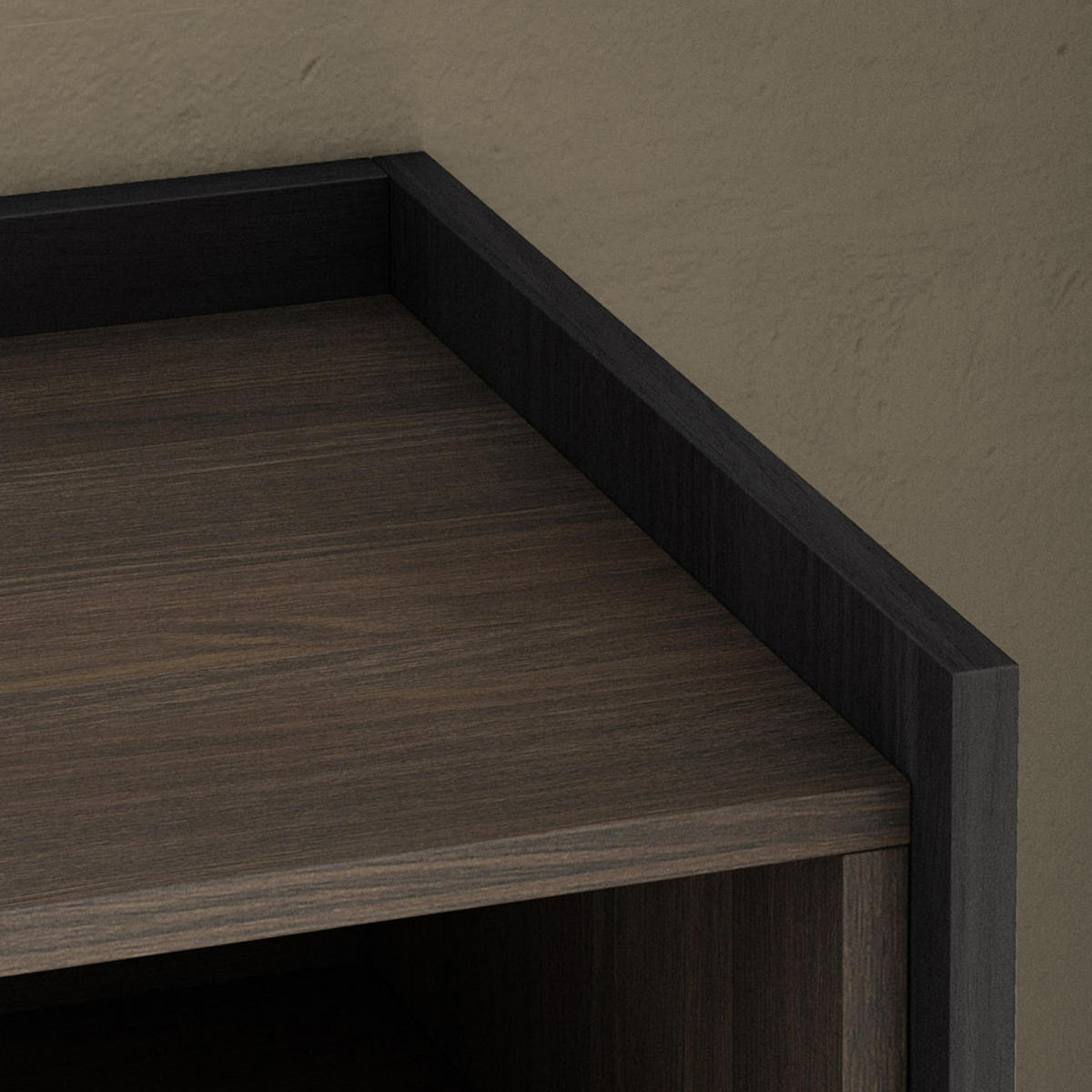 SIDEBOARD, Dunkler Eiche und Schwarz, 156/37/80cm, mit Led - Dunkelbraun, Holzwerkstoff (156/80/37cm) - Skraut Home