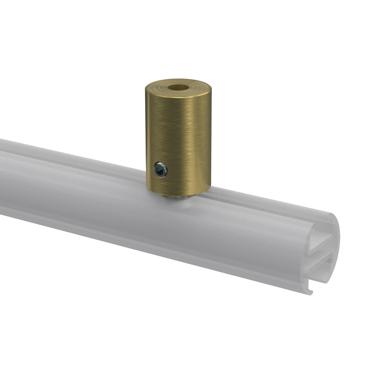 DECKENTRÄGER FÜR INNENLAUFSTANGEN 20 mm Ø, Sonius 1-läufig, Messing-Optik, Packung 2 Stück - Messingfarben, Metall (1.6/3/1.6cm) - INTERDECO