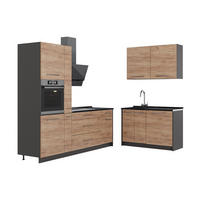 KUHINJA Fame-Line, Hrast zlatnog tona/Antracit, 220 x 120 cm, RP Antracit - hrast medunac/antracit, drvni materijal (220/206.8/60cm) - Vicco