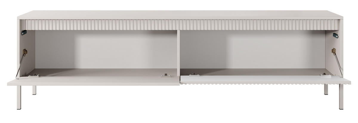 TV-SCHRANK Beige 190 cm Santori auf Beine, 2 Türen - Beige, Holz (187/53/40cm) - Emporius