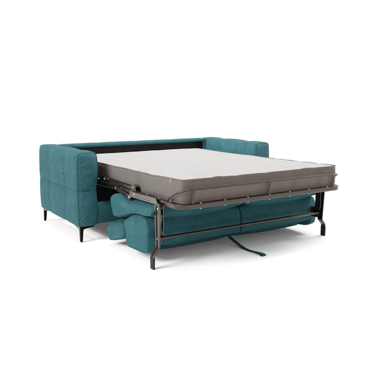 SCHLAFSOFA Gardenia - Hellblau, Metall (218/88/94cm) - Divani.store