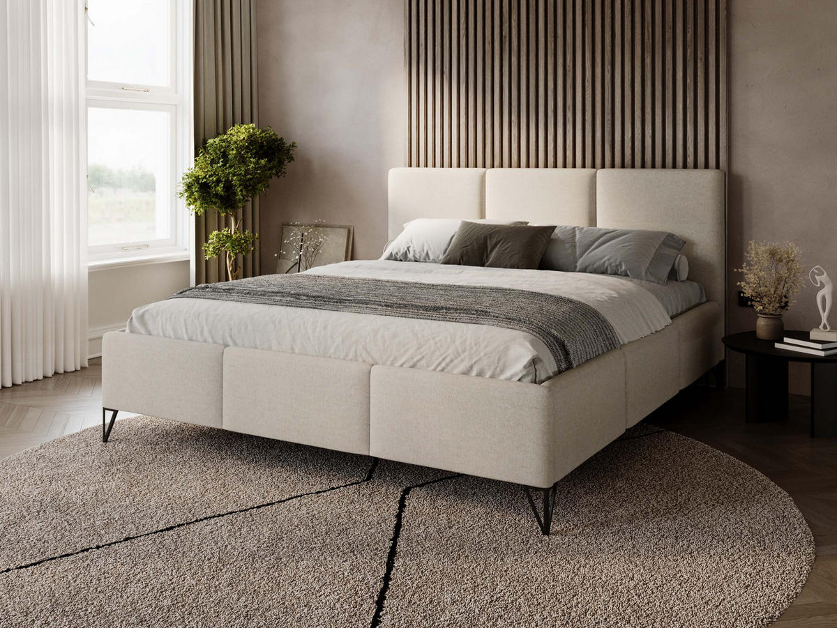 POLSTERBETT Loren - Naturfarben, Holz/Holzwerkstoff (200/200cm) - MIRJAN24