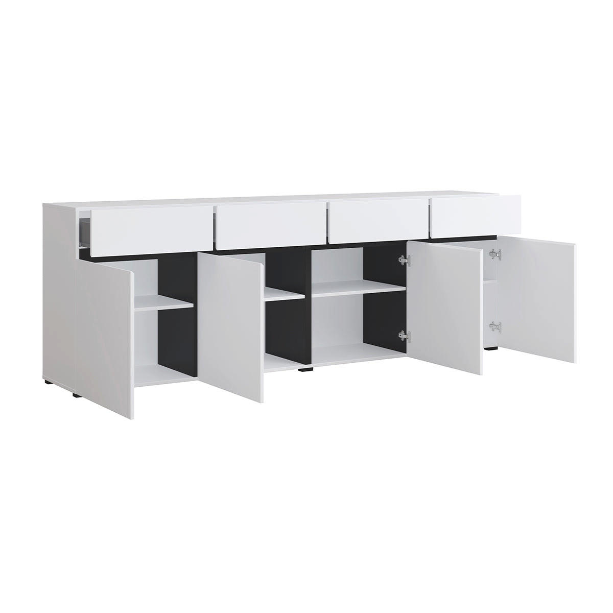 SIDEBOARD Lilia Bílá - bílá, kompozitní dřevo (225/78.5/40cm) - Petits-meubles