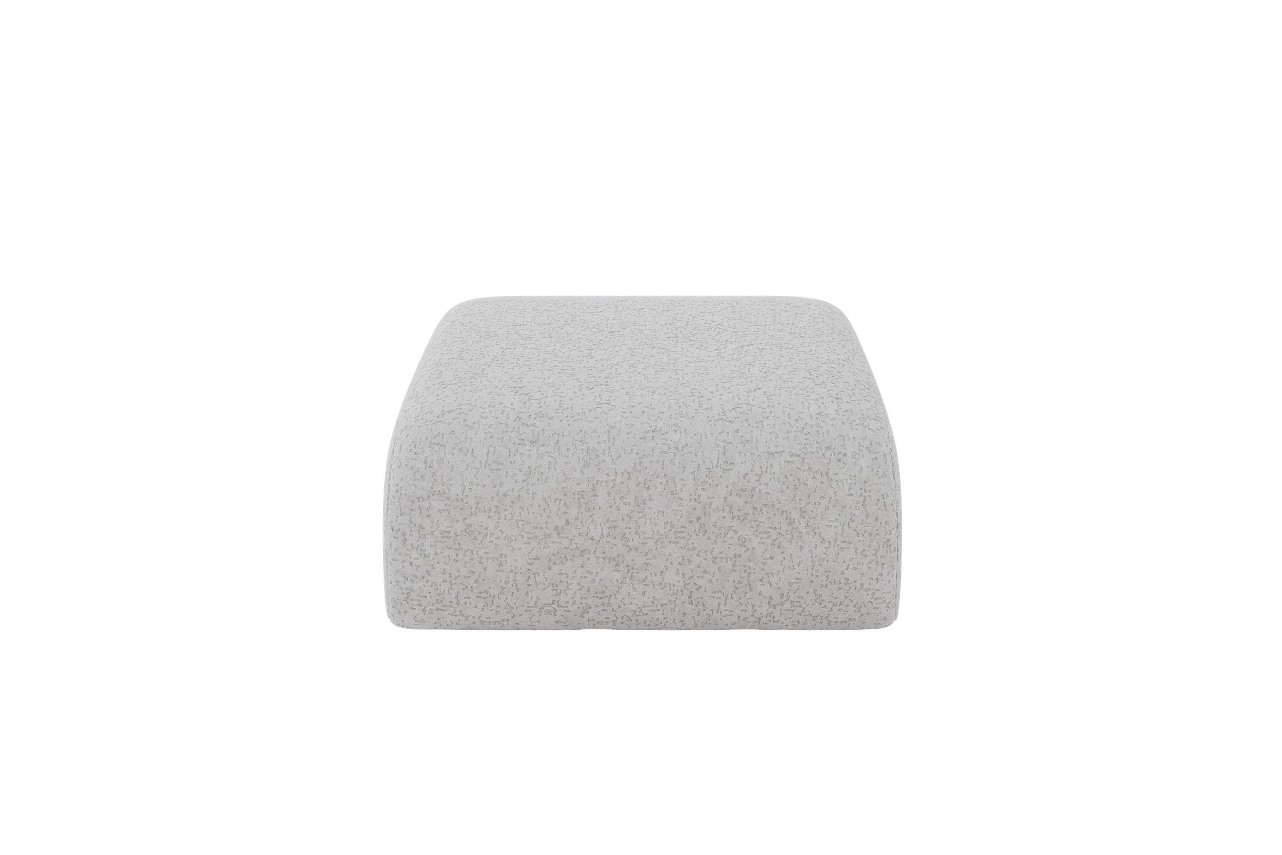 POUF MIRA-PUF 91x89x40 Grau cm Velours Modular Sitzhocker - Schwarz/Grau, Holzwerkstoff/Kunststoff (91/40/89cm) - ALTDECOR