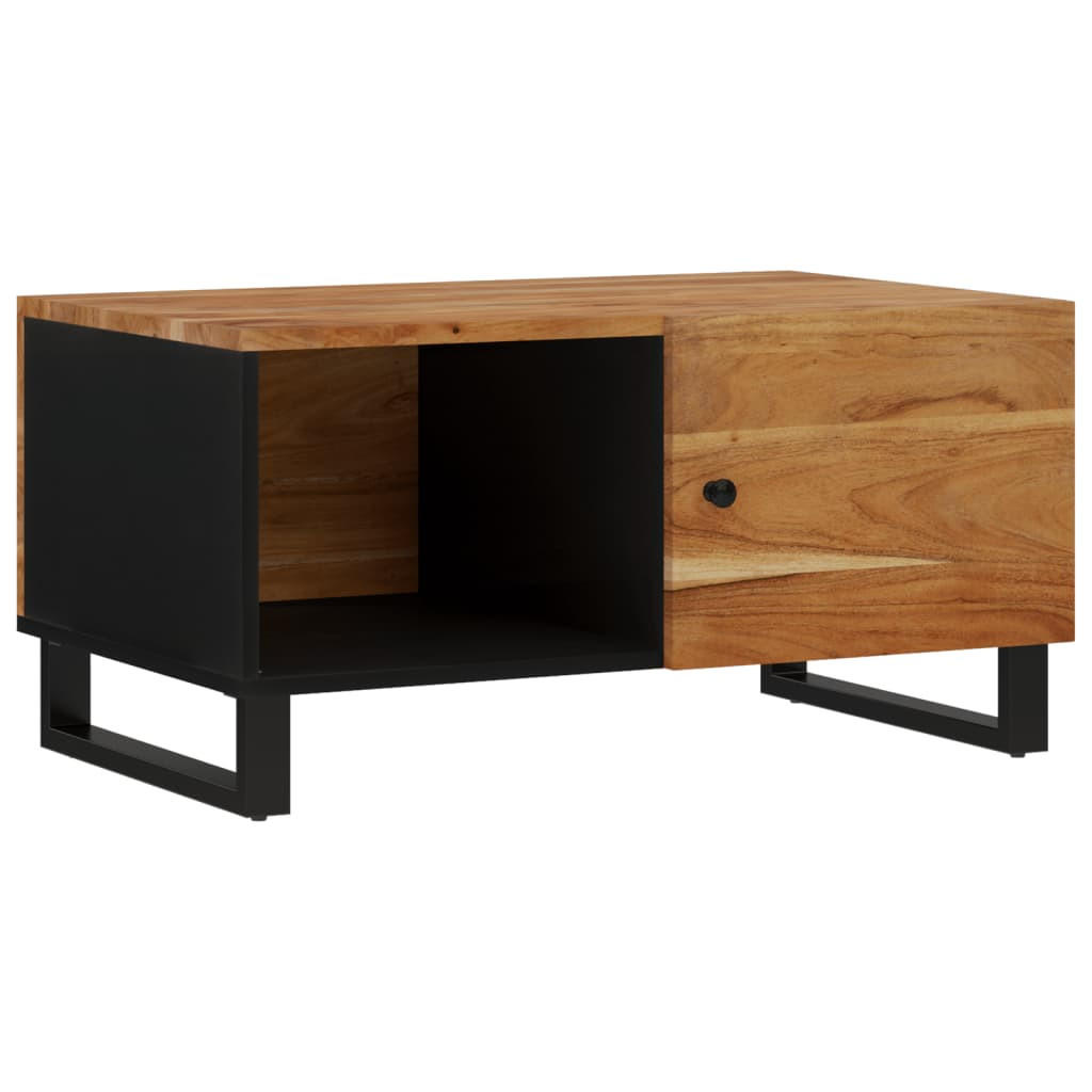COUCHTISCH 80x50x40 cm Massivholz Akazie & Holzwerkstoff - Braun, Holz (80/50/40cm) - furnicato