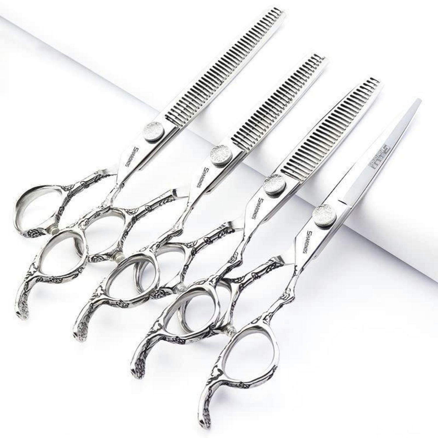 SCHEREN Set 4-teilig 6 Zoll Rose Print Edelstahl - Silberfarben, Metall (6/1/17.8cm)
