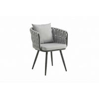 GARTENSTUHL LUSHA Hellgrau Kunststoff, Metall - Hellgrau, Metall (62/78/63cm) - KAWOLA