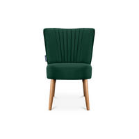 COCKTAILSESSEL DUCO auf hohen Beinen, Dunkelgrün/Eiche - Dunkelgrün/Eichefarben, Holz/Textil (63/89/65cm) - KONSIMO®